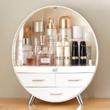 2 Drawer Round Desktop Cosmetic Display Box 